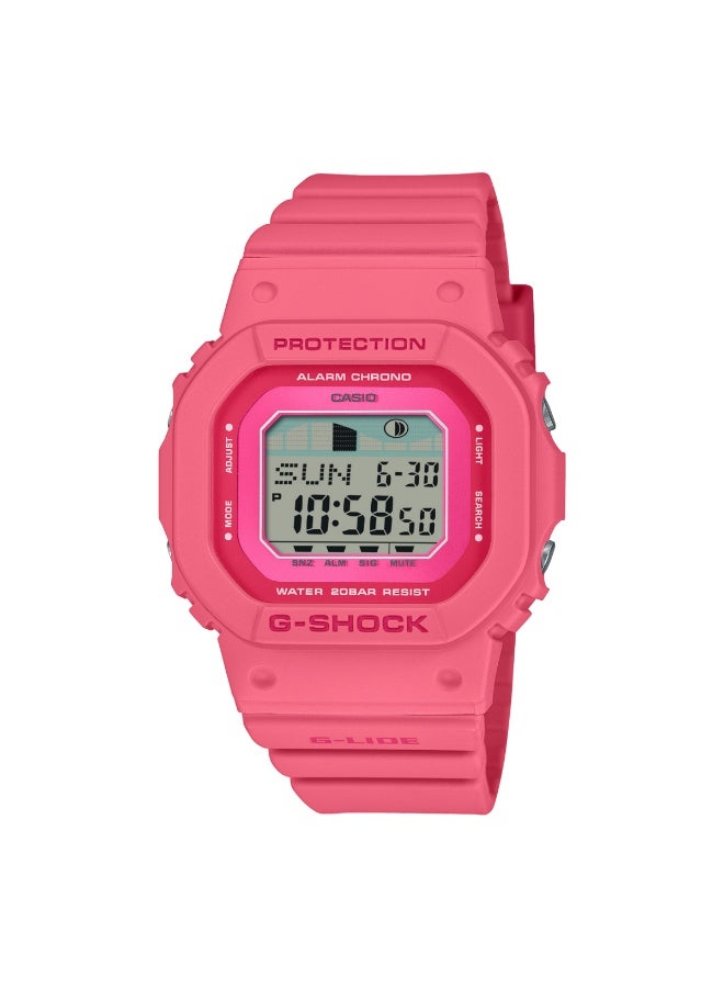 G-SHOCK G-Lide Digital Women’s Watch GLX-S5610-4ER, 40.5 mm Pink Digital Display, Resin Band, 200 m WR - Image 1
